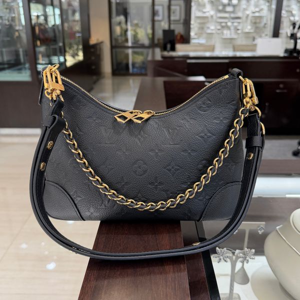 Pre-Owned Louis Vuitton Boulogne PM Handbag with Gold-Tone Chain & Black Leather Strap Perry's Diamonds & Estate Jewelry Charlotte, NC