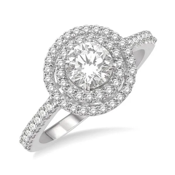 Double Halo Diamond Engagement Ring Peter & Co. Jewelers Avon Lake, OH