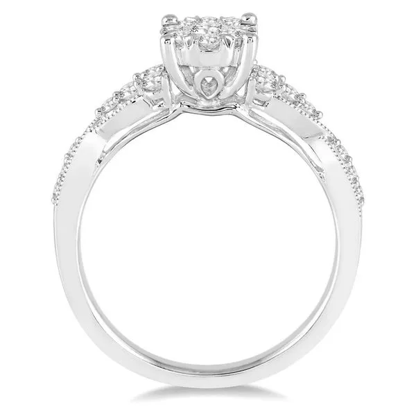 Diamond Cluster Engagement Ring Image 3 Peter & Co. Jewelers Avon Lake, OH