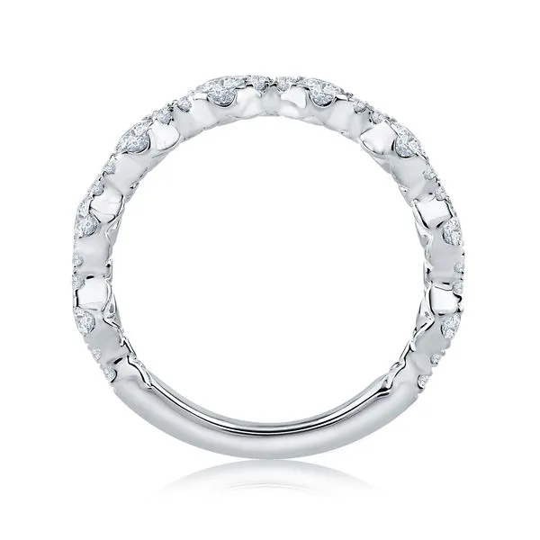 A.JAFFE Floating Bubble Diamond Wedding Band with Quilted Interior Image 2 Peter & Co. Jewelers Avon Lake, OH