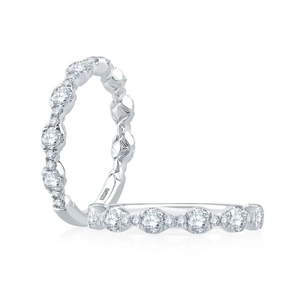 A.JAFFE Floating Bubble Diamond Wedding Band with Quilted Interior Image 3 Peter & Co. Jewelers Avon Lake, OH