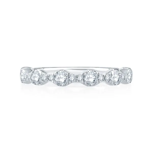 A.JAFFE Floating Bubble Diamond Wedding Band with Quilted Interior Peter & Co. Jewelers Avon Lake, OH