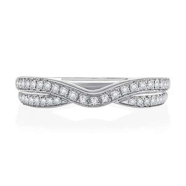 A.JAFFE Double Row Curved Wedding Band Peter & Co. Jewelers Avon Lake, OH