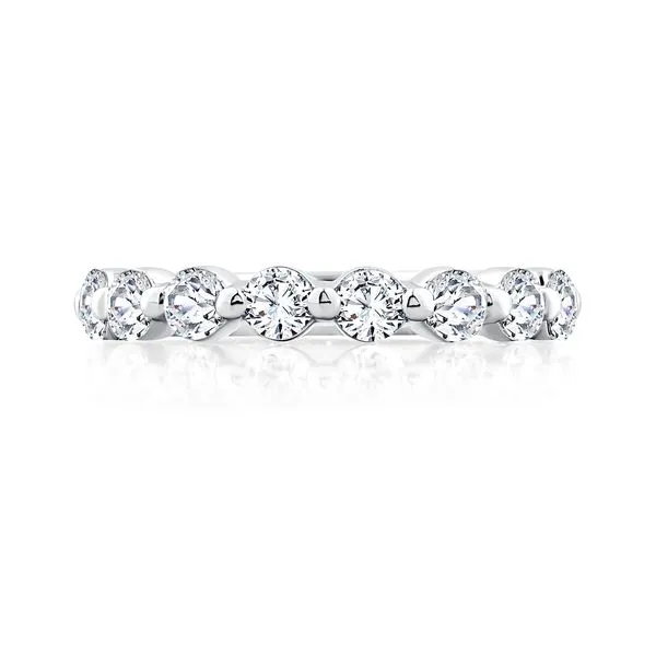 A.JAFFE Single Shared Prong Diamond Wedding Band Peter & Co. Jewelers Avon Lake, OH