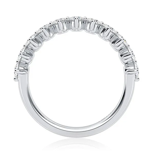 A.JAFFE Classic Three Prong Diamond Wedding Band Image 2 Peter & Co. Jewelers Avon Lake, OH