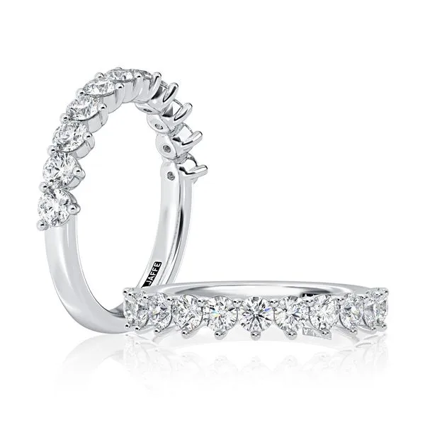 A.JAFFE Classic Three Prong Diamond Wedding Band Image 3 Peter & Co. Jewelers Avon Lake, OH