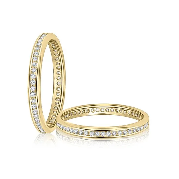 A.JAFFE Channel Set Diamond Eternity Wedding Band Image 2 Peter & Co. Jewelers Avon Lake, OH