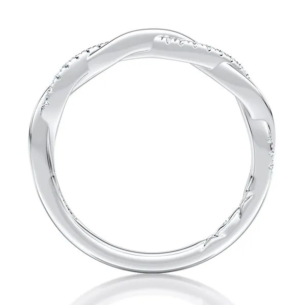 A.JAFFE Crossover Twist Diamond Wedding Band Image 2 Peter & Co. Jewelers Avon Lake, OH