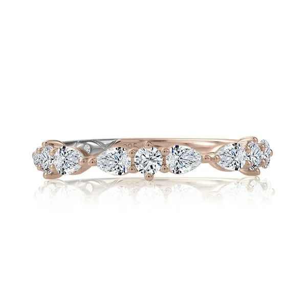 A.JAFFE Pear and Round Brilliant Diamond Wedding Band Peter & Co. Jewelers Avon Lake, OH