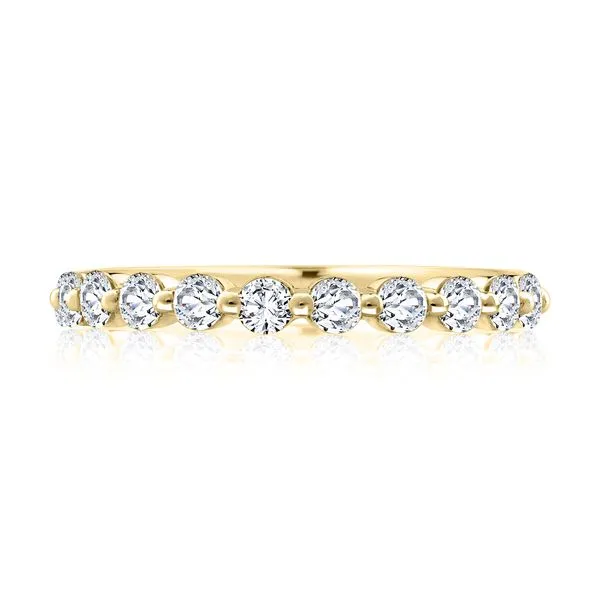 A.JAFFE Single Shared Prong Diamond Wedding Band Peter & Co. Jewelers Avon Lake, OH