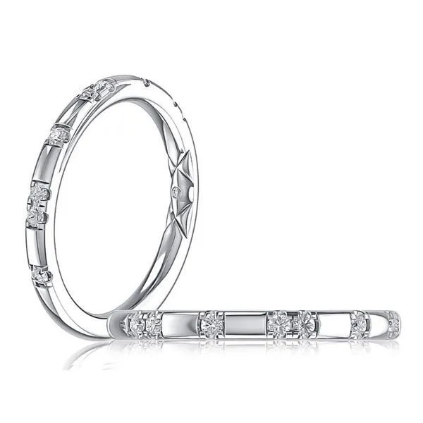 A.JAFFE Polished Diamond Wedding Band Image 3 Peter & Co. Jewelers Avon Lake, OH