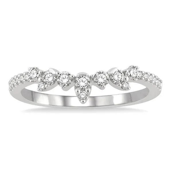 Tiara Curved Diamond Wedding Band Image 2 Peter & Co. Jewelers Avon Lake, OH