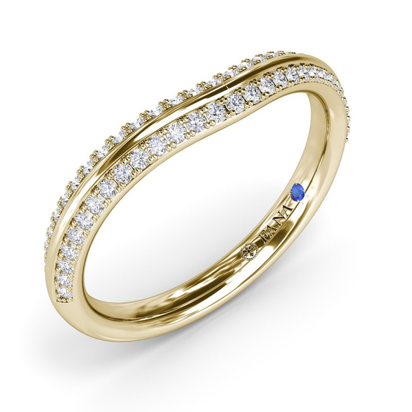 Fana Curved Pavé Diamond Wedding Band Image 2 Peter & Co. Jewelers Avon Lake, OH