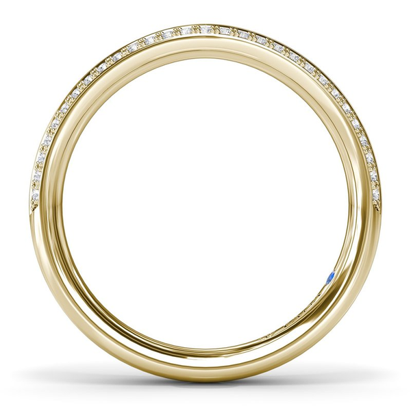 Fana Curved Pavé Diamond Wedding Band Image 3 Peter & Co. Jewelers Avon Lake, OH