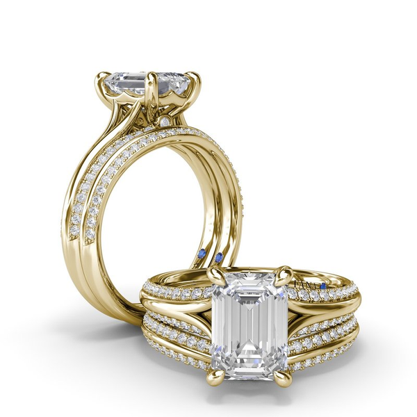 Fana Curved Pavé Diamond Wedding Band Image 4 Peter & Co. Jewelers Avon Lake, OH