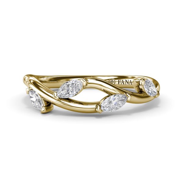 Fana Marquise Floral Diamond Wedding Band Image 2 Peter & Co. Jewelers Avon Lake, OH