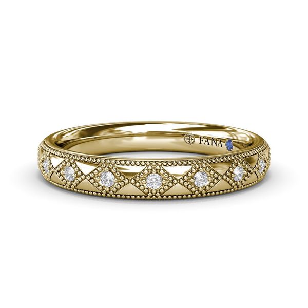Fana Milgrain Diamond Accent Wedding Band Peter & Co. Jewelers Avon Lake, OH