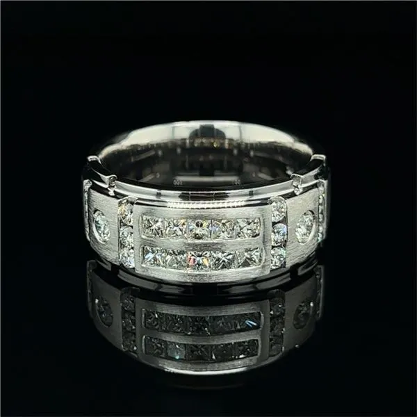 Men's Diamond Wedding Band Image 2 Peter & Co. Jewelers Avon Lake, OH