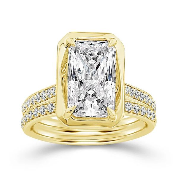 Lab Grown Diamond Wedding Set 3.37ctw Image 2 Peter & Co. Jewelers Avon Lake, OH