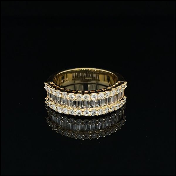 Baguette and Round Diamond Band Image 2 Peter & Co. Jewelers Avon Lake, OH