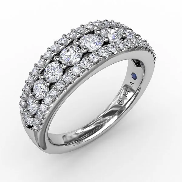 Fana Three-Row Diamond Band Peter & Co. Jewelers Avon Lake, OH