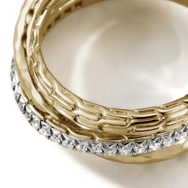 John Hardy Diamond Crossover Ring Image 2 Peter & Co. Jewelers Avon Lake, OH
