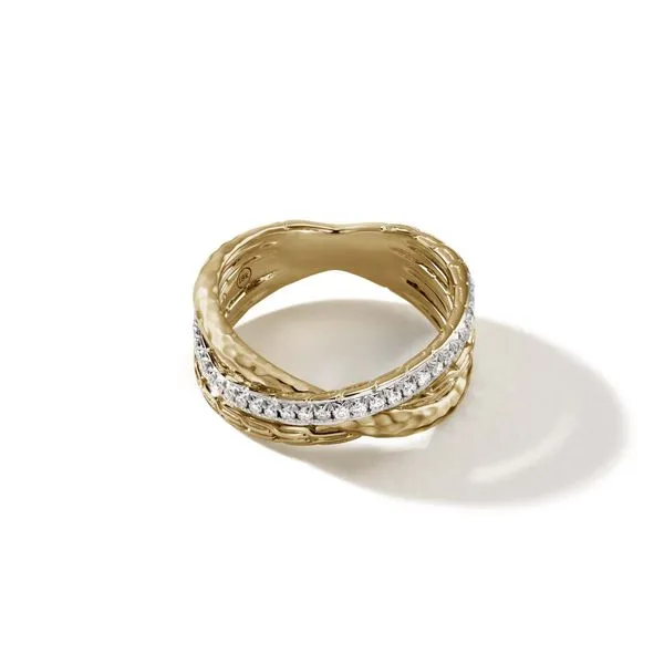 John Hardy Diamond Crossover Ring Peter & Co. Jewelers Avon Lake, OH