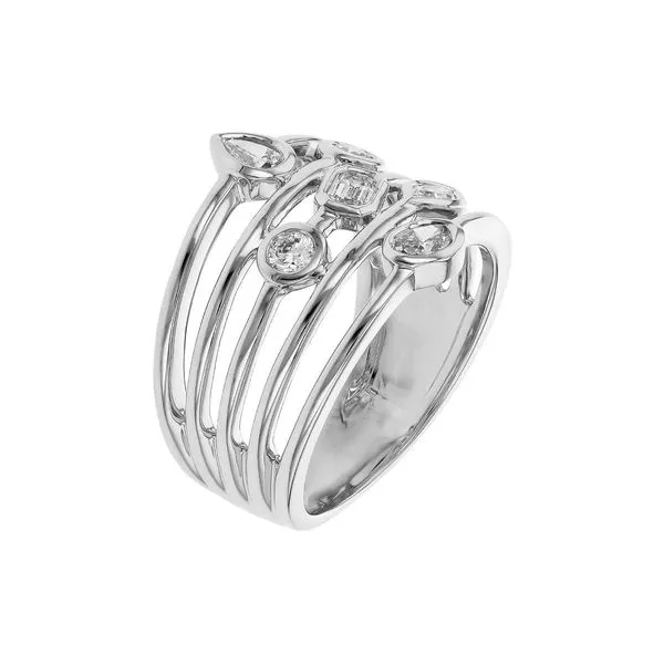Fancy Cut Multi-Row Diamond Ring Image 3 Peter & Co. Jewelers Avon Lake, OH