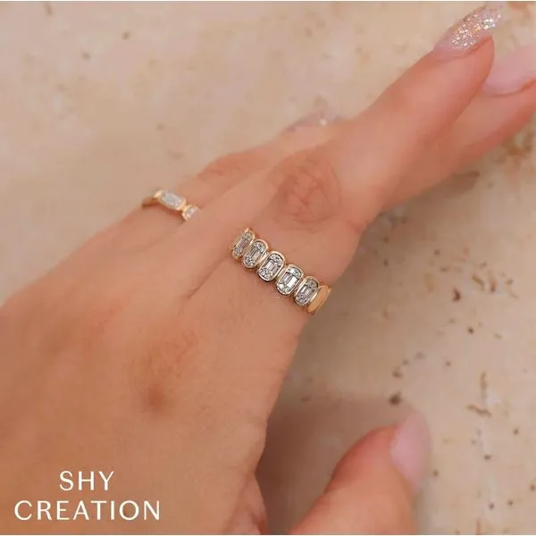 Shy Creation Diamond Baguette Band Image 2 Peter & Co. Jewelers Avon Lake, OH