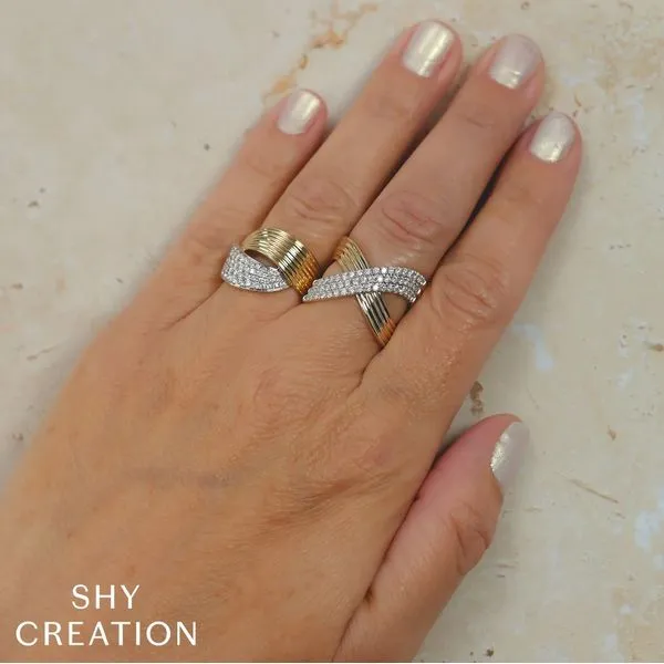 Shy Creation Diamond Bypass Ring Image 2 Peter & Co. Jewelers Avon Lake, OH
