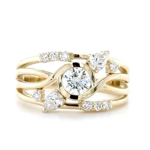 One Of A Kind Diamond Crossover Ring Peter & Co. Jewelers Avon Lake, OH