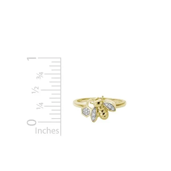 Diamond Bee and Honeycomb Ring Image 2 Peter & Co. Jewelers Avon Lake, OH