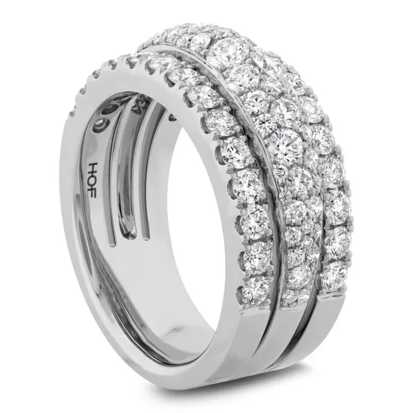 Hearts On Fire Grace Triple Row Small Domed Ring Image 2 Peter & Co. Jewelers Avon Lake, OH