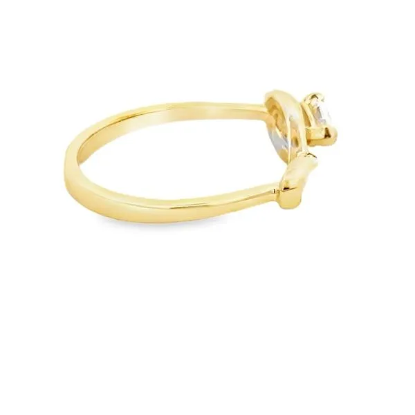Gold Infinity Ring with Pear Shape Diamond Image 2 Peter & Co. Jewelers Avon Lake, OH