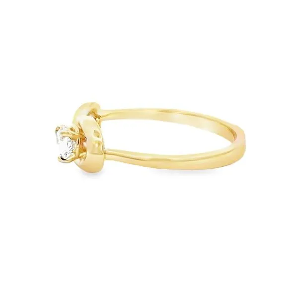 Gold Infinity Ring with Pear Shape Diamond Image 3 Peter & Co. Jewelers Avon Lake, OH