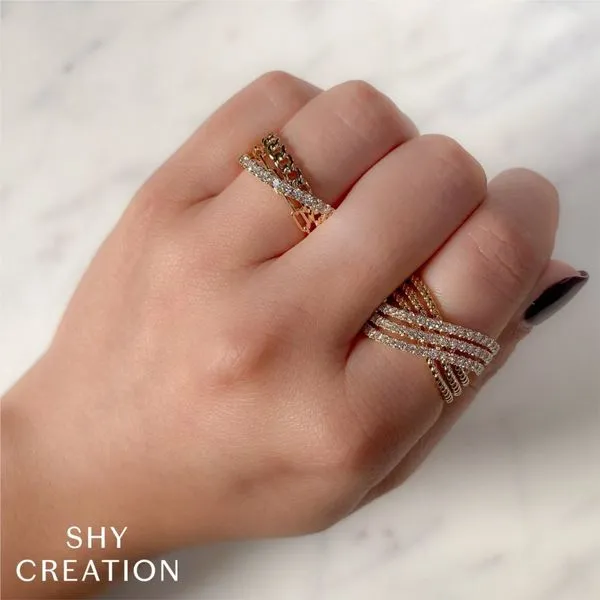 Shy Creation Golden Embrace Diamond Bridge Ring Image 2 Peter & Co. Jewelers Avon Lake, OH