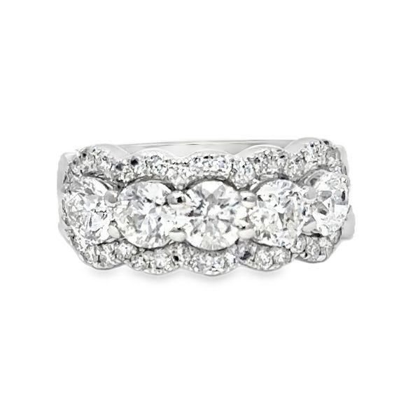 5-Stone Diamond Halo Ring- 2.51ctw Image 2 Peter & Co. Jewelers Avon Lake, OH
