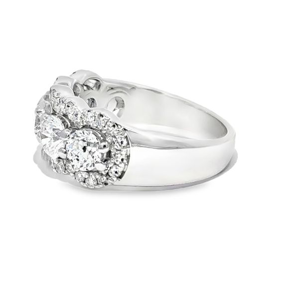 5-Stone Diamond Halo Ring- 2.51ctw Image 4 Peter & Co. Jewelers Avon Lake, OH