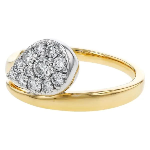 Diamond Cluster Bypass Ring Image 2 Peter & Co. Jewelers Avon Lake, OH