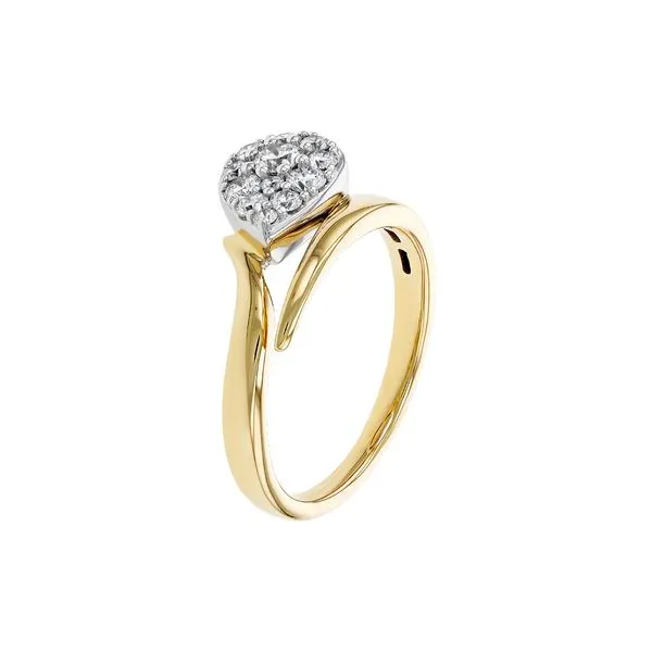 Diamond Cluster Bypass Ring Image 3 Peter & Co. Jewelers Avon Lake, OH
