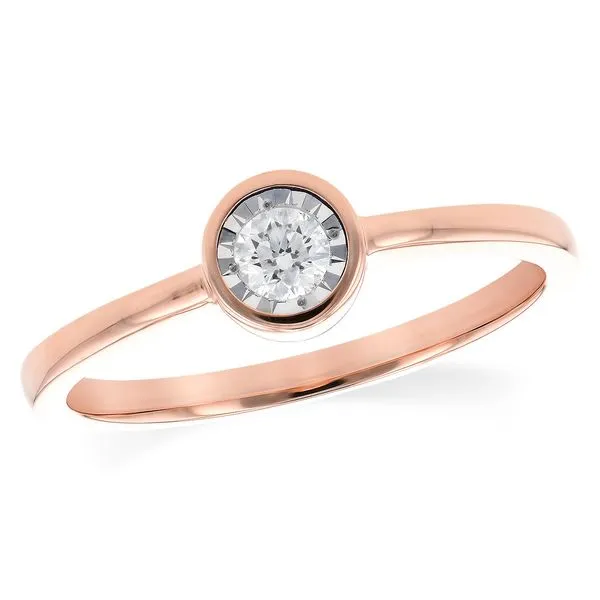 Bezel Diamond Illusion Solitaire Ring Peter & Co. Jewelers Avon Lake, OH