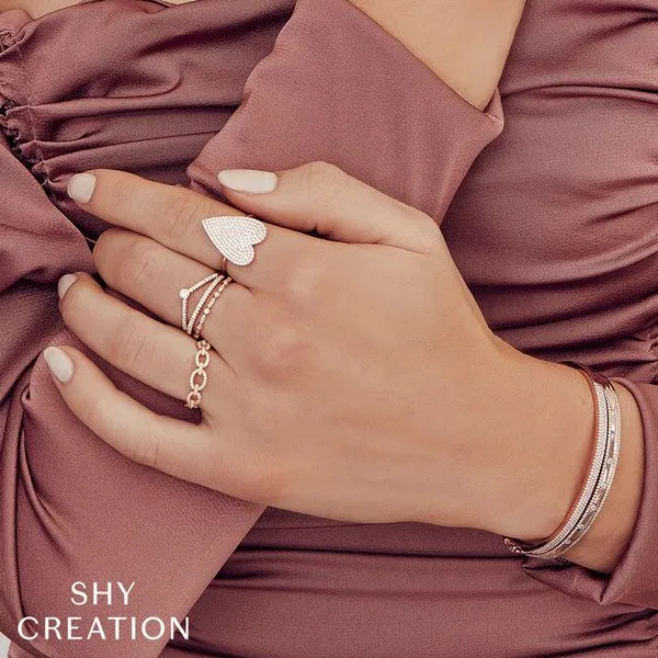 Shy Creation Diamond Link Ring Image 3 Peter & Co. Jewelers Avon Lake, OH