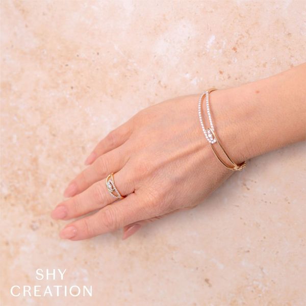 Shy Creation Interlocked Diamond Ring Image 2 Peter & Co. Jewelers Avon Lake, OH