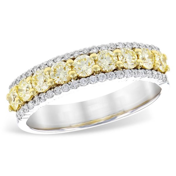 Yellow & White Diamond Multi-Row Band Peter & Co. Jewelers Avon Lake, OH