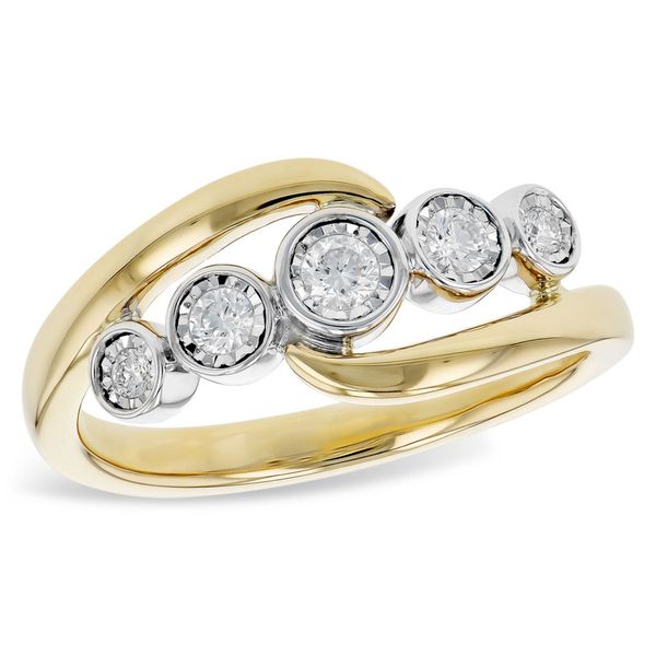 Bezel Set Diamond Crossover Ring Peter & Co. Jewelers Avon Lake, OH