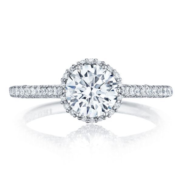Tacori Petite Crescent Sample Engagement Ring Setting Peter & Co. Jewelers Avon Lake, OH