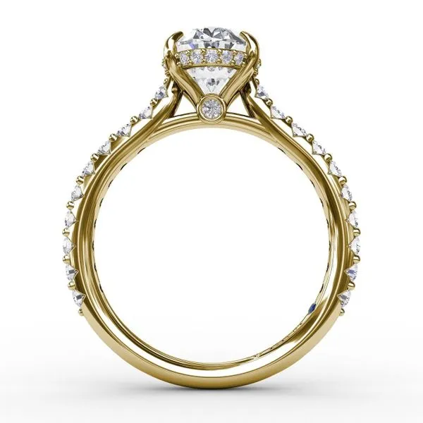 Fana Oval Hidden Halo Engagement Ring Setting Image 2 Peter & Co. Jewelers Avon Lake, OH