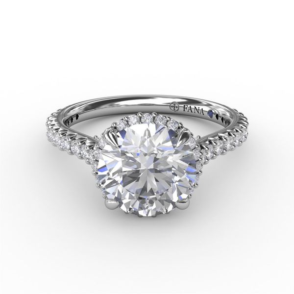 Fana Diamond Halo Engagement Ring Setting Peter & Co. Jewelers Avon Lake, OH