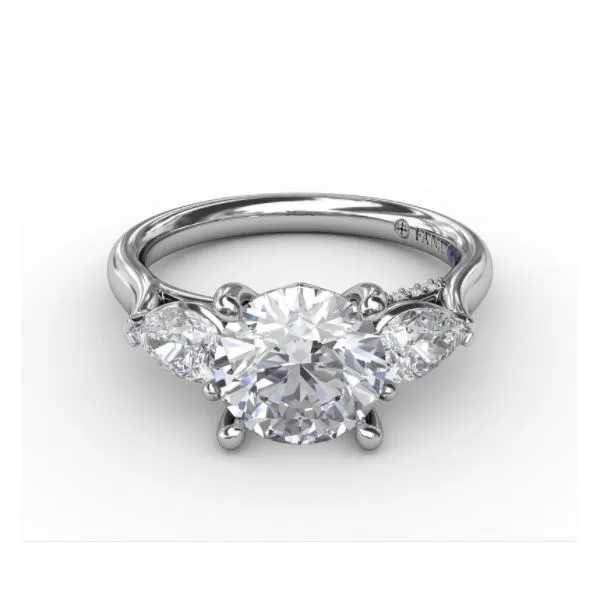 Fana Three Stone Engagement Ring Setting Peter & Co. Jewelers Avon Lake, OH