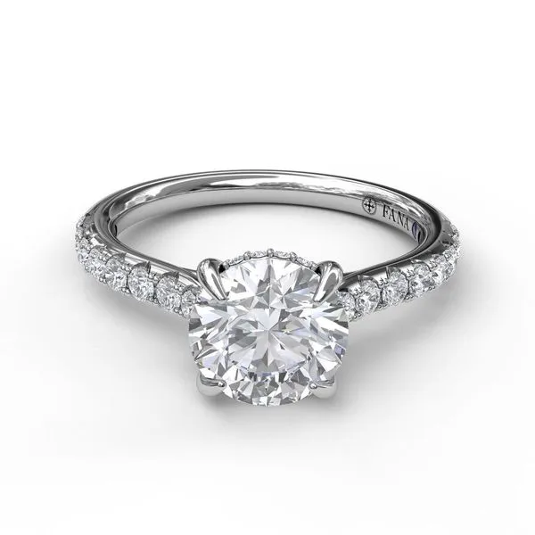 Fana Hidden Halo Engagement Ring Setting Peter & Co. Jewelers Avon Lake, OH